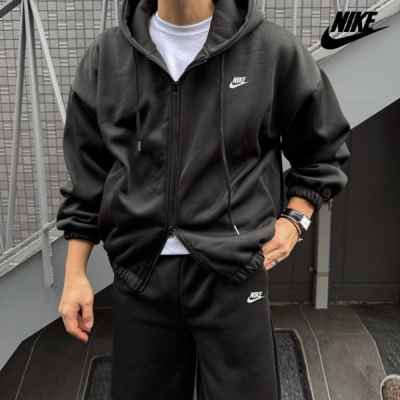 나** 기모 후드 트레이닝 셋업
