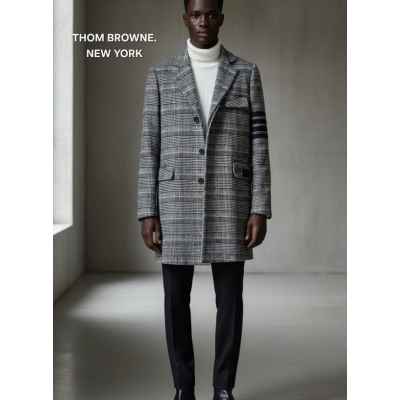 톰* 럭셔리 라인 삼선 시그니쳐 코트