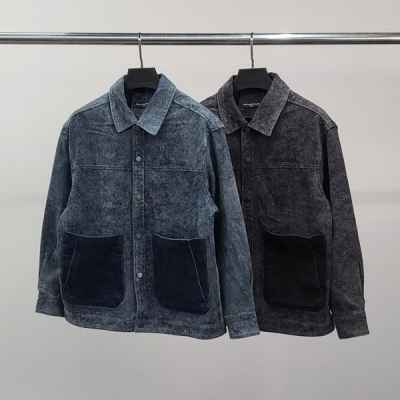 발**** 로고자수 빅포켓 데님 자켓