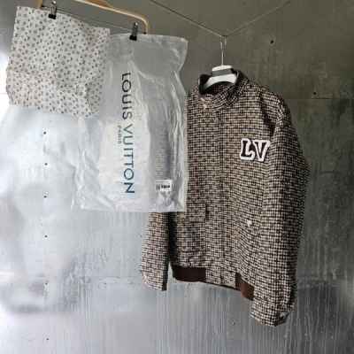 루* 모노그램 울 해링턴 블루종