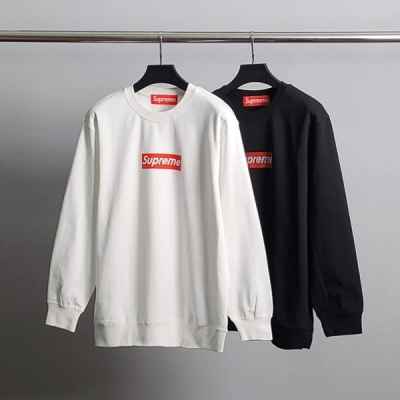 슈** 레드박스로고 코튼 맨투맨