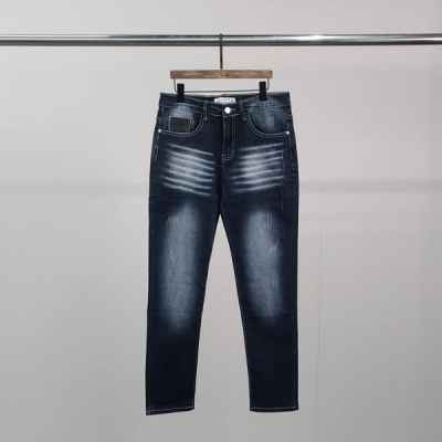 로** 그래픽 아나그램 워싱 청바지