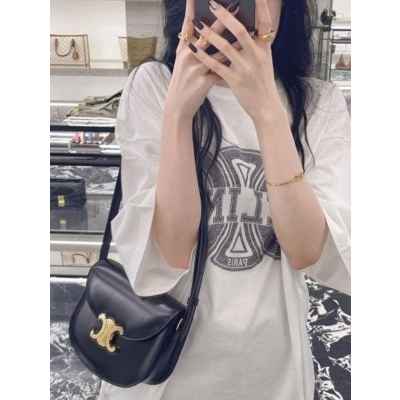 셀** 고급 트리옹프 틴베사체 샤이니 반달 백