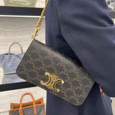 셀** 고급 멀티포쉐트 트리오페 캔버스 체인 숄더백