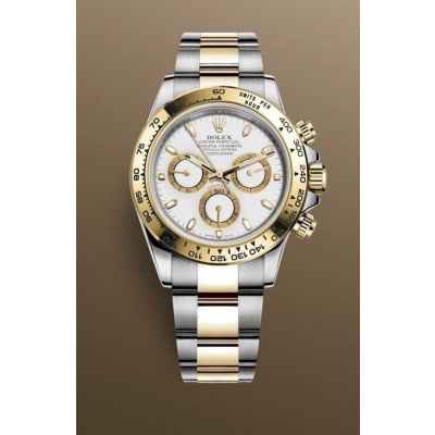 로** 데이토나 화이트다이얼 콤비