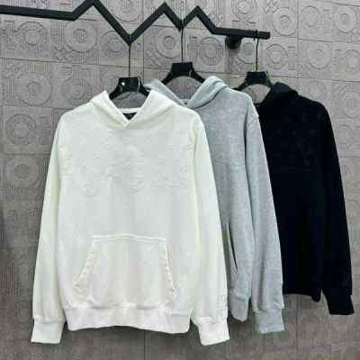 루* 모노그램 자수로고 후드