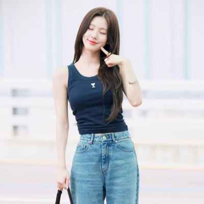 아* 코튼 골지 나시티