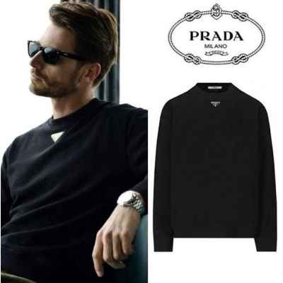 프** 트라이앵글 넥플레이트 커플 맨투맨