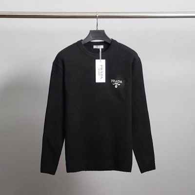 프** 밀라노 로고 자수 베이직 니트