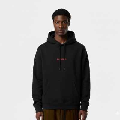 발**** 레드레터링 코튼 후드티