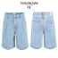 톰* 연청 핀턱 벌룬 6부 버뮤다 팬츠