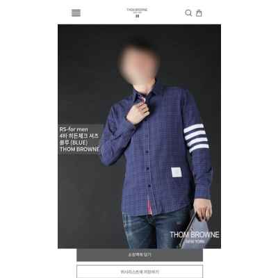 톰* 4바 히든체크 셔츠