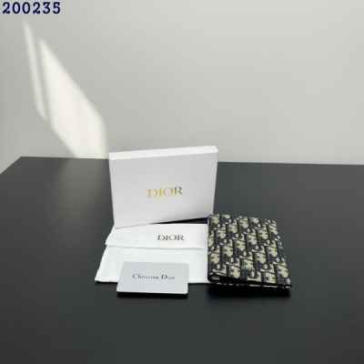 디* 오블리크 자카드 여권지갑 (오블리크 베이지)