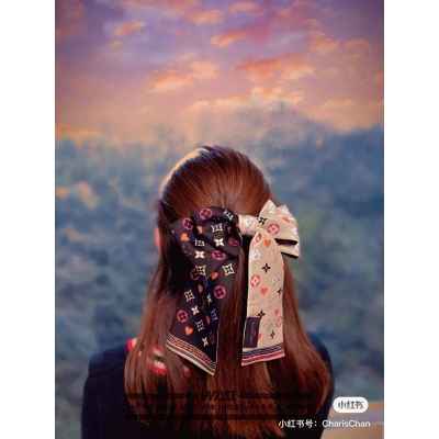 루* 비비드 모노그램 양면 방도 스카프