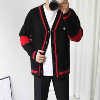 구* 벌자수 코튼 램 남성 가디건