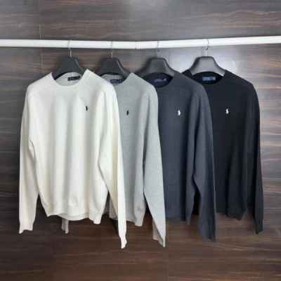 폴* 플래그 라운드 긴팔 니트