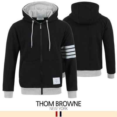 톰* 4바 배색 후드집업