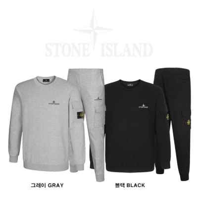 스* 자수 로고 맨투맨 조거 팬츠 세트