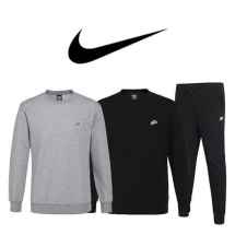 나** 로고 패치 트레이닝 맨투맨 조거 팬츠 세트