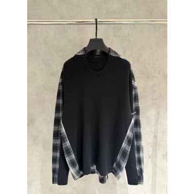 발**** 하이브리드 플래드 스웨터 니트