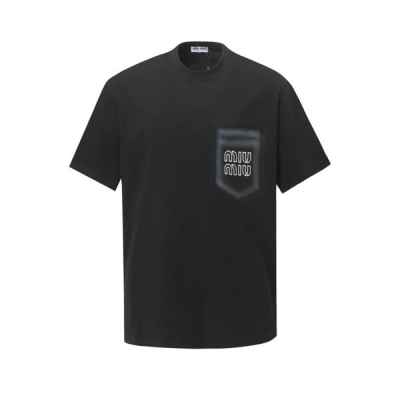 미*** 로고 라운드 티셔츠