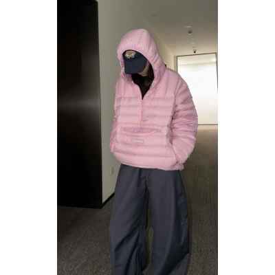 슈** WEEK6 마이크로다운 하프 집업 후드 풀오버 아노락  수입