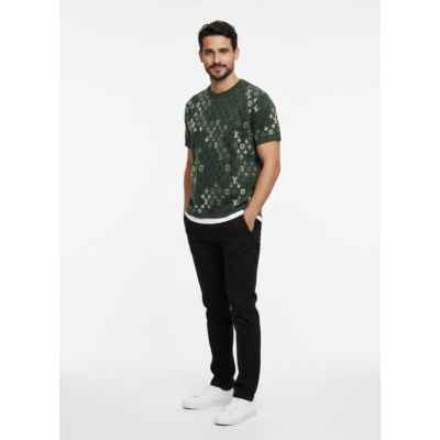 루* 모노그램 풀오버 반팔 니트