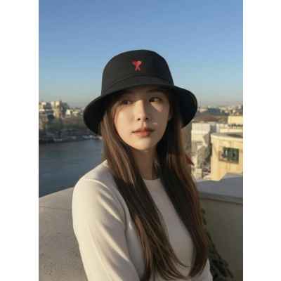 아* A 하트자수 버킷햇