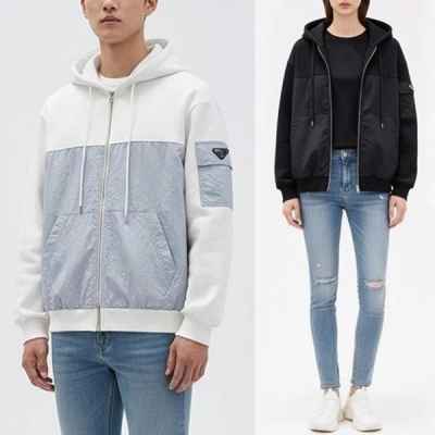 프** 배색포인트 후드집업