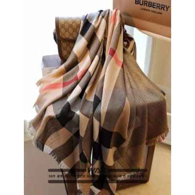 버** 미니멀 체크 양면 머플러