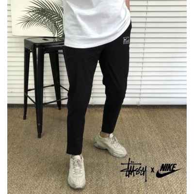 나** X 스** 린넨 워시드 플리스 밴딩팬츠