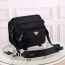프** 바이커백 힙색 바이크백 Nylon and Saffiano Leather Bag