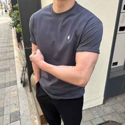 폴* 베이직 머슬핏 반팔티