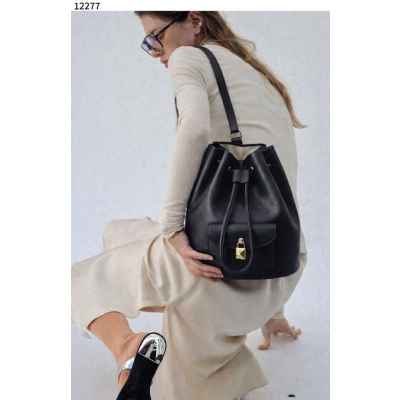 로* 피아나 수입프리미엄급 Extra Drawstring backpack L27 Calfskin Black