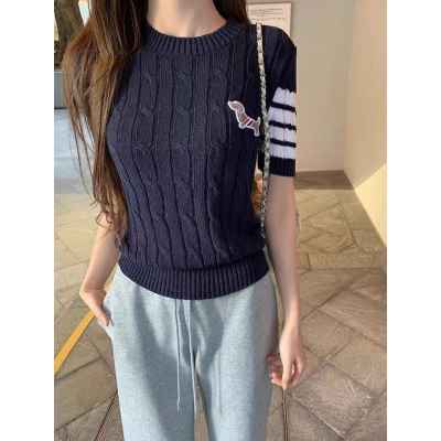 톰* 도그 꽈배기 니트