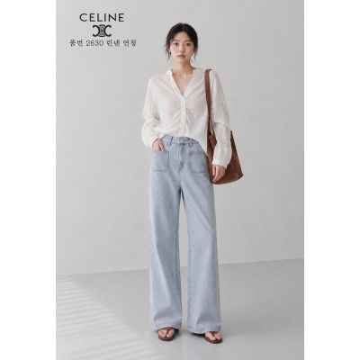 셀** 밴딩 린넨 일자와이드 데님(2630)