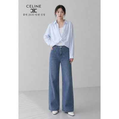 셀** 밴딩 린넨 일자와이드 데님(2630)