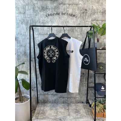 크* 블랙&화이트 로고 라운드 나시