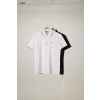 디* 시그니처 비틀 자수 배색 팁 카라 반팔 티셔츠