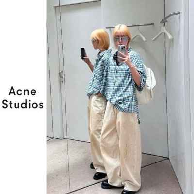 아** 체크 플란넬 셔츠(수입)