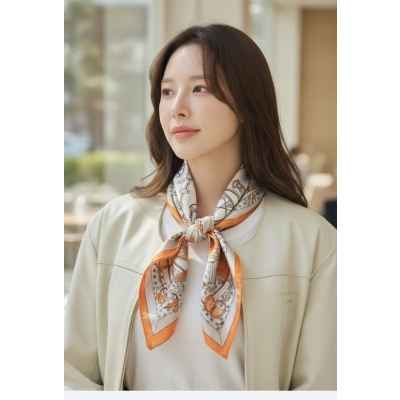 에*** 캐리지 오렌지 스카프 ➡수입최고급