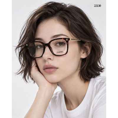 샤* CC 템플 체인 금장 뿔테 안경 ZL