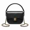 샤* 핸들 장식의 미니 플랩 백 유광 카프스킨, 골드 메탈❤풀박스❤