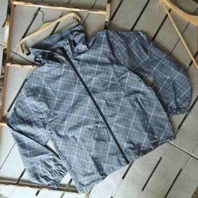버** 리버시블 체크 트레퍼드 자켓