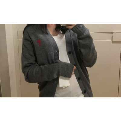 아* 스몰체인 레드하트 울가디건➡수입풀(여성)